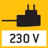 Netzadapter: 230V/50Hz. Serienmäßig Standard EU. Auf Bestellung auch in Standard GB, USA oder AUS lieferbar.