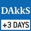 Étalonnage DAkkS (DKD) : La durée de l'étalonnage DAkkS en jours est indiquée dans le pictogramme.